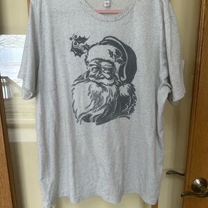Bella Canvas Gray Santa Graphic Tee